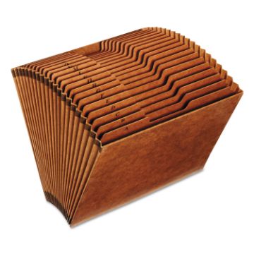 Heavy-Duty Expanding File, 21 Sections, 1/3-Cut Tab, Letter Size, Redrope