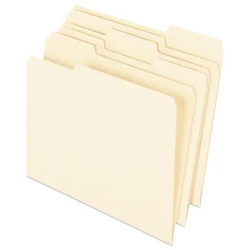 Earthwise by 100% Recycled Manila File Folders, 1/3-Cut Tabs, Letter Size, 100/Box