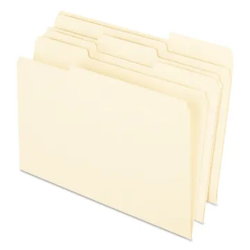 Earthwise by 100% Recycled Manila File Folders, 1/3-Cut Tabs, Legal Size, 100/Box