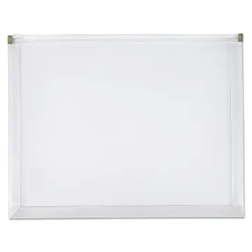 Poly Zip Envelope, Zipper Closure, 10 x 13, Clear, 5/Pack