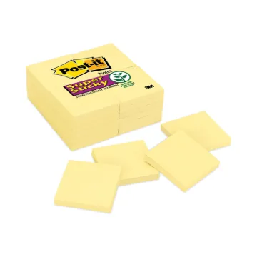 Canary Yellow Note Pads, 3 x 3, 90-Sheet, 24/Pack