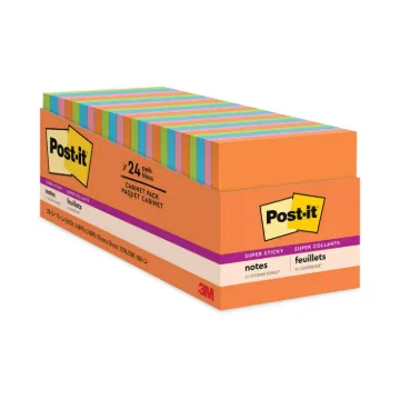 Pads in Rio de Janeiro Colors, 3 x 3, 70-Sheet Pads, 24/Pack (MINIMUM ORDER QUANTITY IS 1 CT OR 8 PK