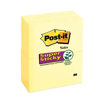 Canary Yellow Note Pads, 3 x 5, 90-Sheet, 12/Pack