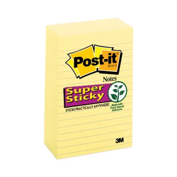 Canary Yellow Note Pads, Lined, 4 x 6, 90-Sheet, 5/Pack