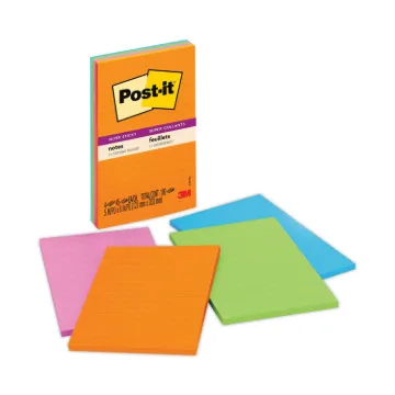 Pads in Rio de Janeiro Colors, Lined, 5 x 8, 45-Sheet Pads, 4/Pack