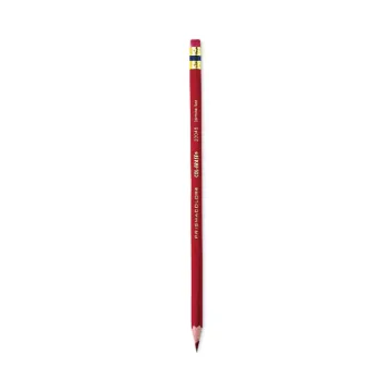 Col-Erase Pencil with Eraser, 0.7 mm, 2B (#1), Carmine Red Lead, Carmine Red Barrel, Dozen