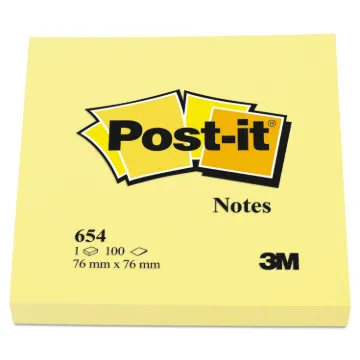 Original Pads in Canary Yellow, 3 x 3, 100-Sheet, 12/Pack