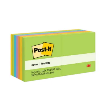 Original Pads in Jaipur Colors, 3 x 3, 100-Sheet, 14/Pack