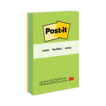 Original Pads in Jaipur Colors, Lined, 4 x 6, 100-Sheet, 3/Pack