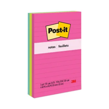 Original Pads in Cape Town Colors, Lined, 4 x 6, 100-Sheet, 3/Pack
