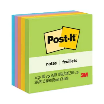 Original Pads in Jaipur Colors, 3 x 3, 100-Sheet, 5/Pack