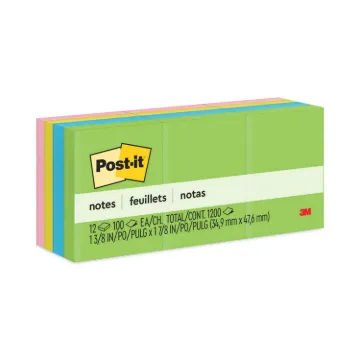 Original Pads in Jaipur Colors, 1 1/2 x 2, 100-Sheet, 12/Pack (MINIMUM ORDER QUANTITY IS 1 CT OR 36
