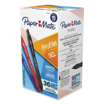 Profile Retractable Gel Pen, Medium 0.7 mm, Assorted Ink/Barrel, 36/Set