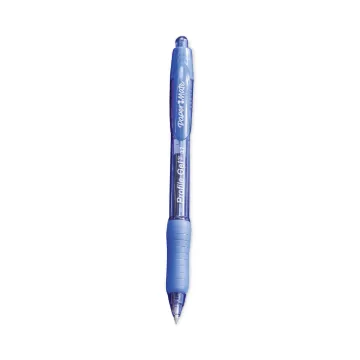 Profile Retractable Gel Pen, Fine 0.5 mm, Blue Ink, Translucent Blue Barrel, Dozen