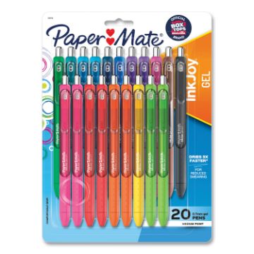 InkJoy Retractable Gel Pen, Medium 0.7mm, Assorted Ink/Barrel, 20/Pack