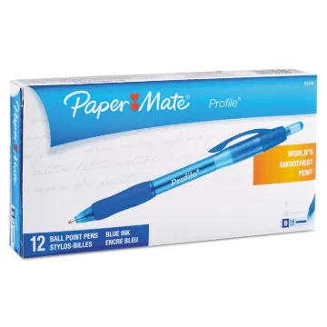 Profile Retractable Ballpoint Pen, Bold 1.4mm, Blue Ink/Barrel, Dozen