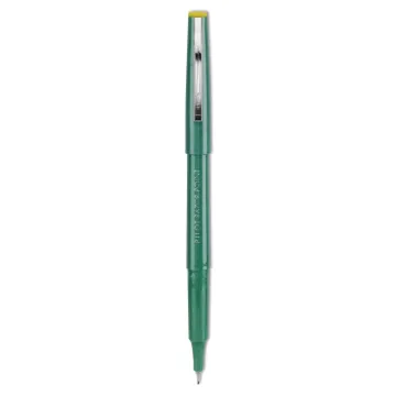 Razor Point Stick Porous Point Marker Pen, 0.3mm, Green Ink/Barrel, Dozen