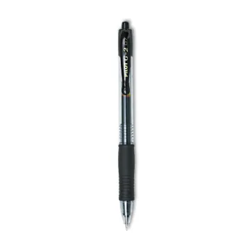 G2 Premium Gel Pen, Retractable, Fine 0.7 mm, Black Ink, Smoke Barrel, 2/Pack