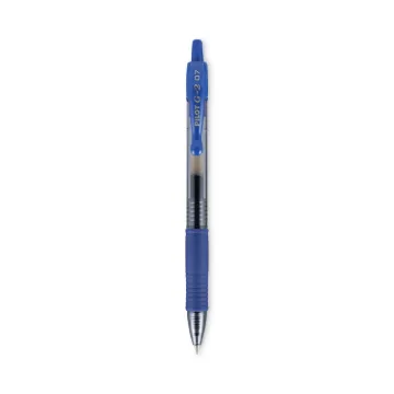 G2 Premium Gel Pen, Retractable, Fine 0.7 mm, Blue Ink, Smoke Barrel, 2/Pack