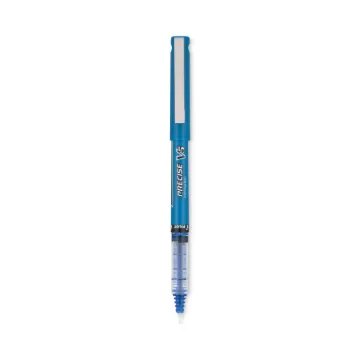 Precise V5 Stick Roller Ball Pen, Extra-Fine 0.5mm, Blue Ink/Barrel, Dozen