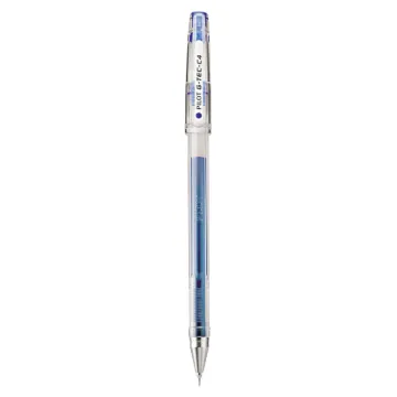 G-TEC-C Ultra Stick Gel Pen, Ultra-Fine 0.4 mm, Blue Ink, Clear Barrel, Dozen