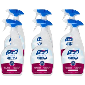 Foodservice Surface Sanitizer, Fragrance Free, Capped Bottle with Spray Trigger, 6 Bottles and 2 Spr