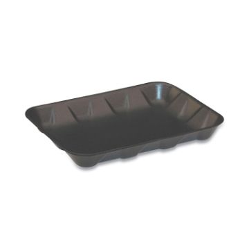 Supermarket Trays, #4D, 9.58 x 7.08 x 1.25,  Black, 400/Carton