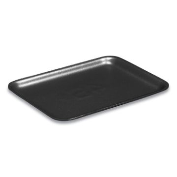 Supermarket Trays,  #4S, 9.25 x 7.25 x 0.69, Black, 500/Carton