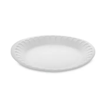 Unlaminated Foam Dinnerware, Plate, 7" Diameter, White, 900/Carton