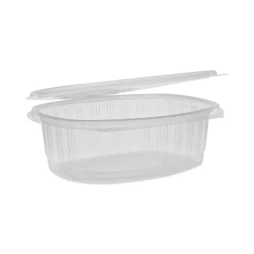 EarthChoice PET Hinged Lid Deli Container, 48 oz, 8.88 x 7.25 x 2.94, Clear, 190/Carton