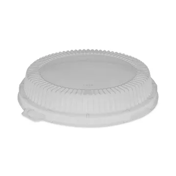 OPS ClearView Dome-Style Lid with Tabs for Meadoware Plates, Fluted, 8.88 x 8.88 x 0.75, Clear, 504/