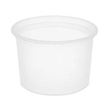 DELItainer Microwavable Container Bulk, 64 oz, 4.5 x 4.5 x 6.35, Natural, 120/Carton