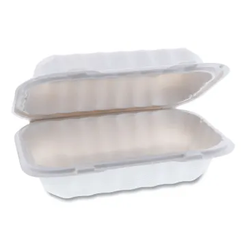 EarthChoice SmartLock Microwavable Hinged Lid Containers, 9 x 6 x 3, White, 270/Carton