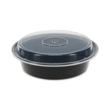 VERSAtainers, 24 oz, 7" Diameter, Black/Clear, 150/Carton