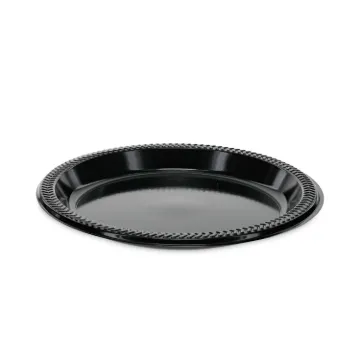 Prairieware OPS Dinnerware, Plate, 8.88" Diameter, Black, 400/Carton