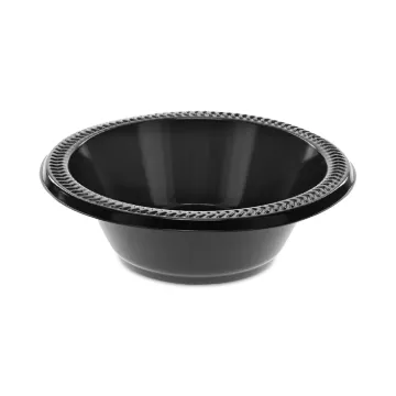 Prairieware OPS Dinnerware, Bowl, 12 oz, 5" Diameter, Black, 1,000/Carton