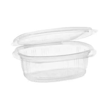 EarthChoice PET Hinged Lid Deli Container, 16 oz, 4.92 x 5.87 x 2.48, Clear, 200/Carton