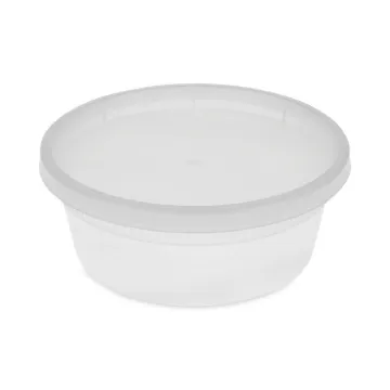 DELItainer Microwavable Combo, 8 oz, 1.13 x 2.8 x 1.33, Clear, 240/Carton