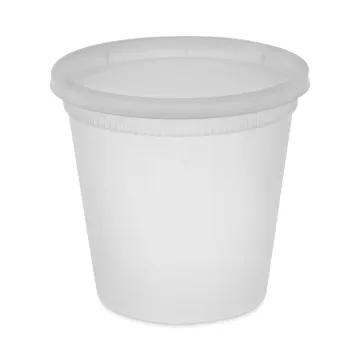 DELItainer Microwavable Combo, 24 oz, 4.55 x 4.55 x 4.35, Clear, 240/Carton