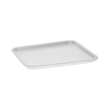 Supermarket Tray, #8S, 10 x 8 x 0.65, White, 500/Carton