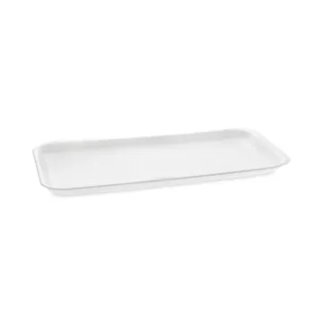 Supermarket Tray, #10S, 10.75 x 5.7 x 0.65, White, 500/Carton