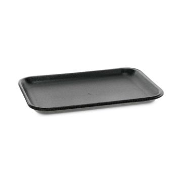 Supermarket Tray, #2S, 8.2 x 5.7 x 0.65, Black, 500/Carton