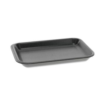 Supermarket Trays, #2, 8.2 x 5.7 x 0.91, Black, 500/Carton