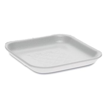 Supermarket Tray, #1S, 5.1 x 5.1 x 0.65, White, 1,000/Carton