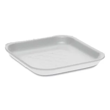 Supermarket Tray, #1S, 5.1 x 5.1 x 0.65, White, 1,000/Carton