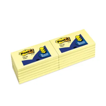 Original Canary Yellow Pop-Up Refill, 3 x 5, 12/Pack