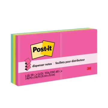 Original Pop-up Refill, 3 x 3, Assorted Cape Town Colors, 100-Sheet, 6/Pack (MINIMUM ORDER QUANTITY