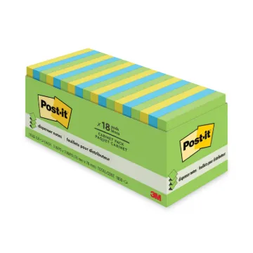 Original Pop-up Refill, 3 x 3, Assorted Jaipur Colors, 100-Sheet, 18/Pack
