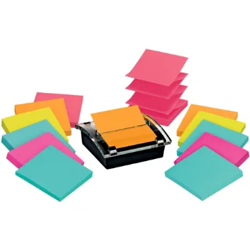 Pop-up Dispenser Value Pack, 3 x 3, Black/Clear