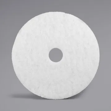 16" White Super Polish Floor Pad, 5/Case